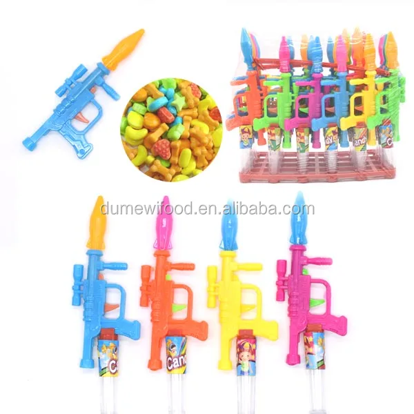 
Funny Plastic Missile Gun Shooting Toy Candy for Kids 