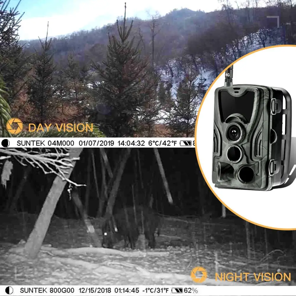 4G Hunting Trail Camera HC-801LTE-LI with 5000mAh Lithium Battery Super long Time Standby MMS SMTP FTP SMS Phototrap