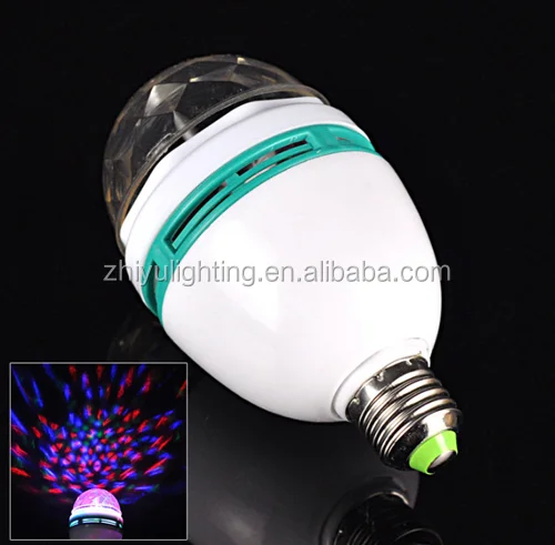 Hot Selling B22/E27 Crystal Rotating Led bulb
