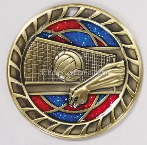 Low price volleyball medals Free delivery sport medals cheap Top Quality custom award medals