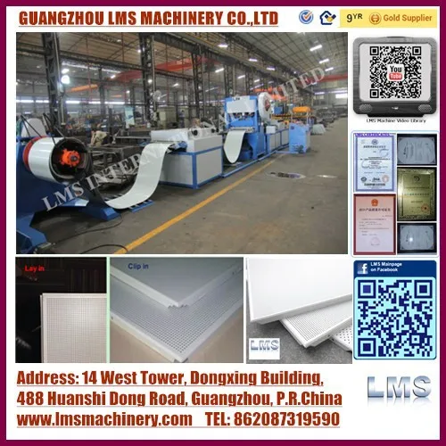 LMS Aluminium Ceiling Panels Machine with Perforation Semi Auto Line