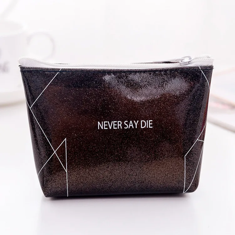 Fashion printed girls women PVC keys coin storage purse