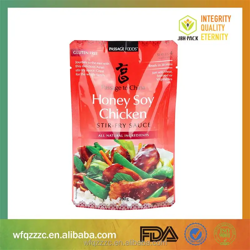 Пользовательские Печатные Пластиковые Высокая Температура Microwavable Мешок Реторты