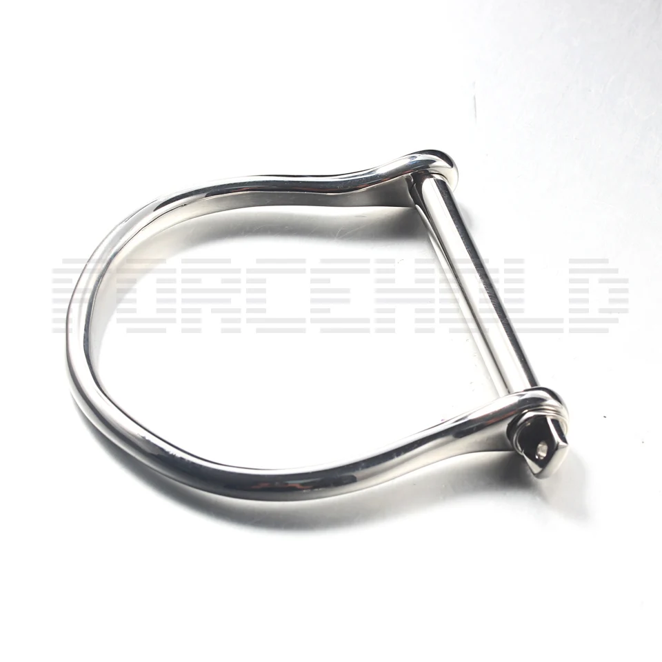 D Shaped Horseshoe Screw Stick Clasp Stainless Steel Bracelet