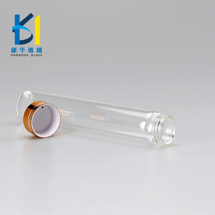 Tube Shape Mini Beverage Wine Glass Bottle With Aluminum Screw Cap 100ml 110ml