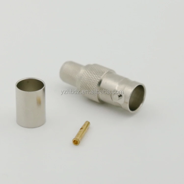 
Hongbo BNC Female to Female Adaptor 50 ohm Female BNC Bulkhead Connector Nickel Plated Compression Connector 