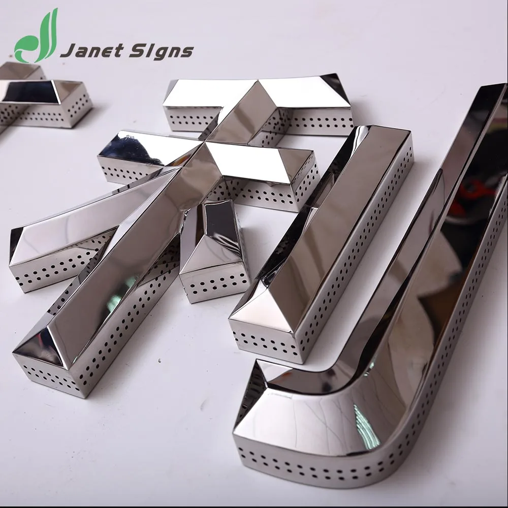 Высококачественные плоские светодиодные буквы из нержавеющей стали