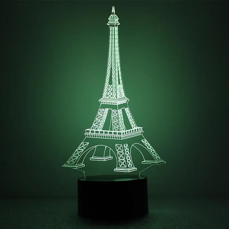 (Promotion) USB Powered Famous Paris The Eiffel Tower Shape 3D LED Lamp