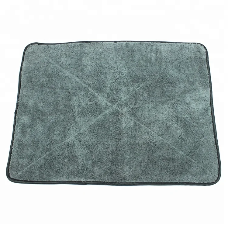 Hot sale 75x56cm extra large microfiber drying towel both side soft plush car wash microfiber towel