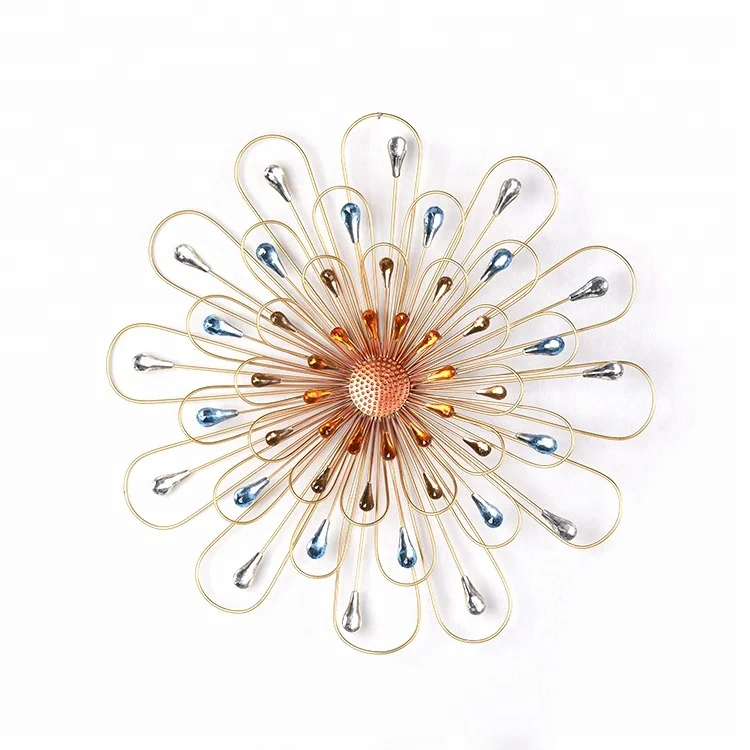 INNOVAHOME Ornament home metal flower interior living room wall decor