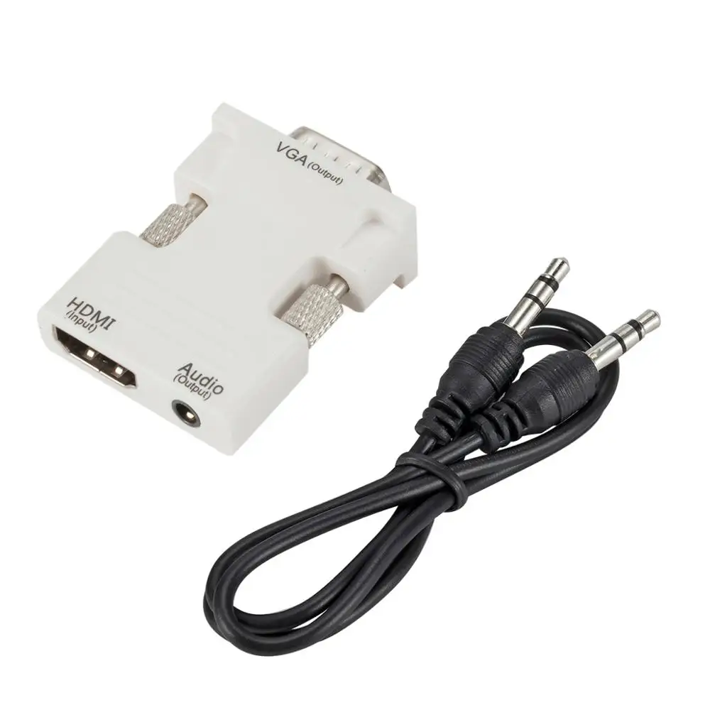  Переходник с HDMI «мама» на VGA «папа» + аудиоадаптер 1080P HDTV преобразователь