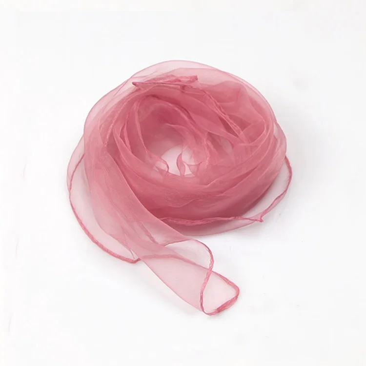 Scarves Custom Chiffon Solid Square Small Hair Silk Scarf 60*60cm