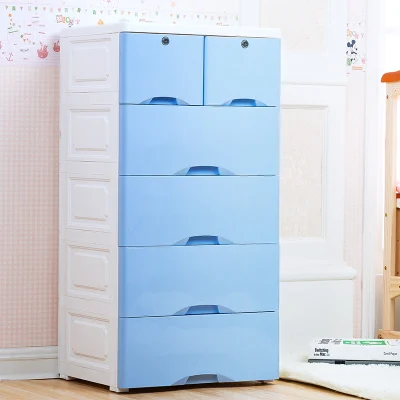 
Food grade PP baby colorful plastic drawer storage cabinet 
