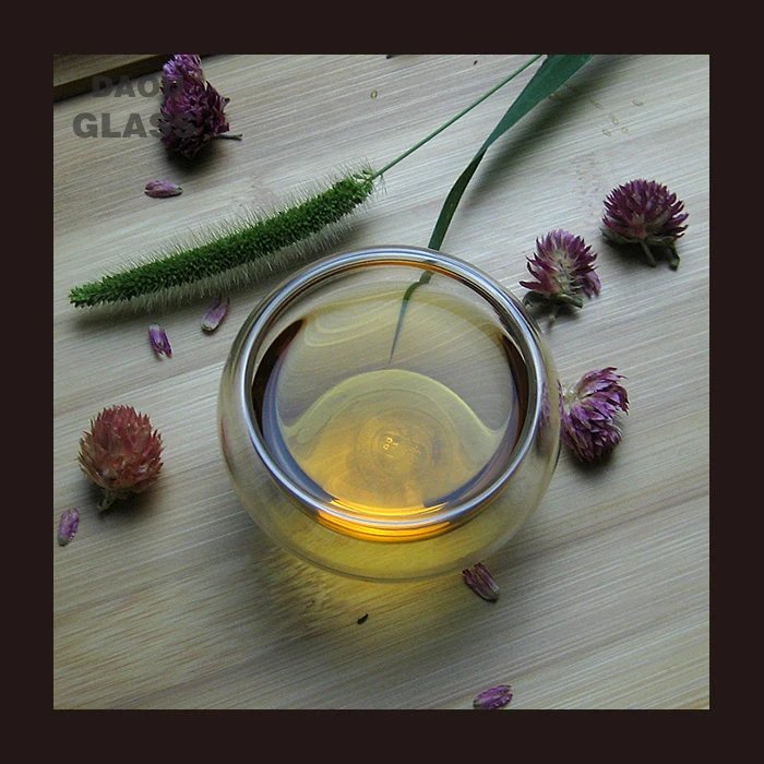 heat resistant borosilicate double wall cup glass cup coffee mug/ water cup