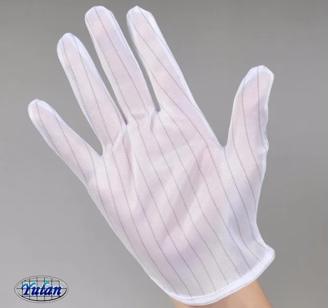  Нейлоновые перчатки в горошек из ПВХ антистатические хорошего качества для уборки электроники промышленного оборудования ESD