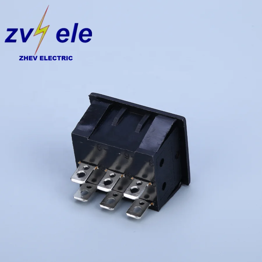 3 Gang 16A Hot Pot 6 Pin Button Switch For Electric Oven Cooler Red Rocker