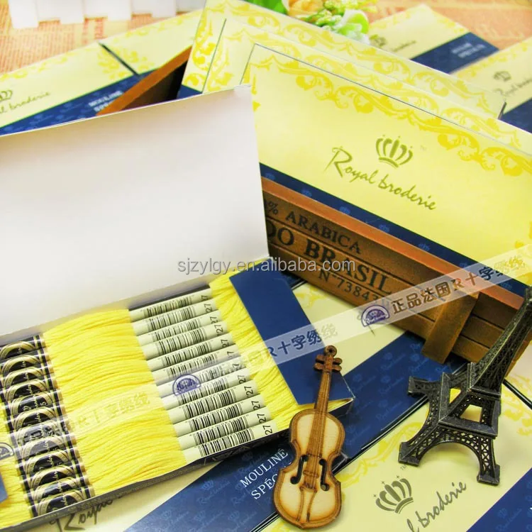 Top Grade 100% Cotton Thread Floss For Cross Stitch 12 strands/box