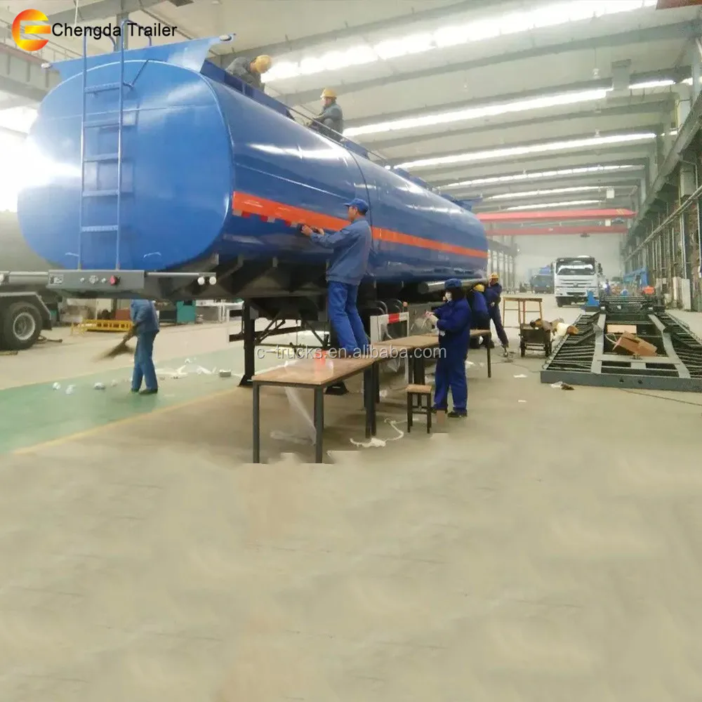 3 compartments 3 axles stainless steel oil tanker trailer 10000 gallon water tank truck