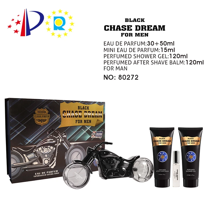 best quality four pcs fragrance cheap box  men perfume gift set