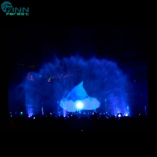 20 м плавающий фильм screenfountain воды проекционный экран с лазерной