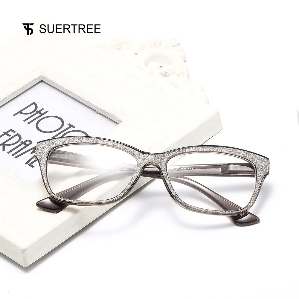 Fashion Multifocal Rhinestone Blue Light Blocking Reading Glasses Eye Glasses for Reading