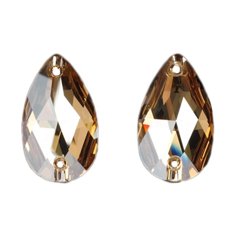 Golden Shadow 3230 Drop 7x12 11x18 13x22 17x28mm Sew-on Rhinestones Wholesale  Rhinestones Flat Back Fabric Rhinestones