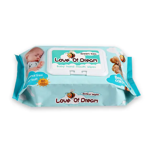 Alcohol Free Non-woven Material hand wet cleaning  wipes