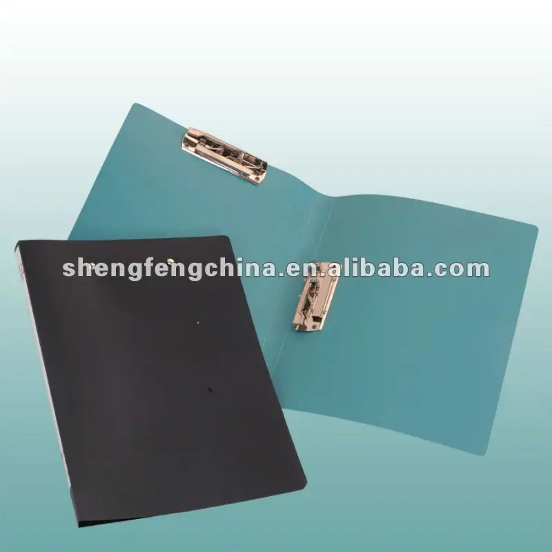 Папка с двумя зажимами и полутвердым полипропиленовым материалом