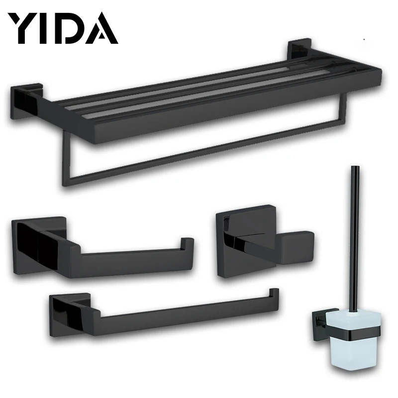 bathroom accessory set stainless steel paper holder towel shelf