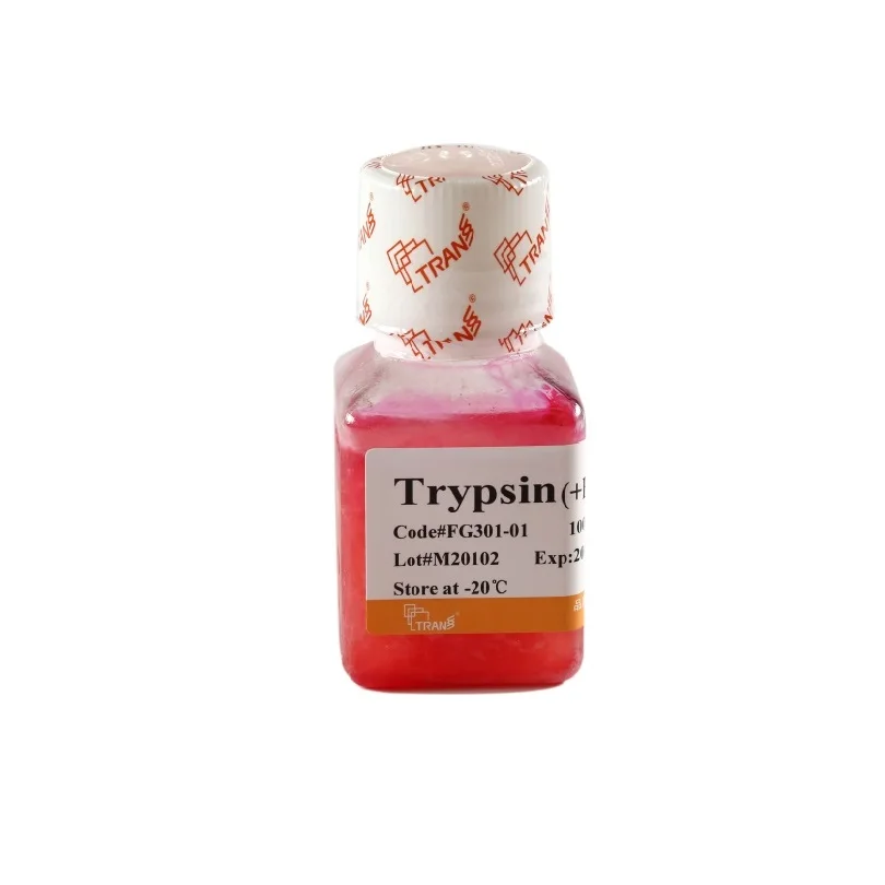 TransGen Biotech Trypsin Enzyme-0.25% -Phenol Red with or without EDTA
