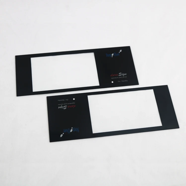 Flexible touch screen tempered panel glass with silk print