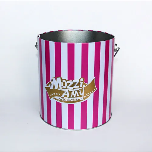 Китайские поставщики круглая металлическая упаковка для попкорна жестяная коробка