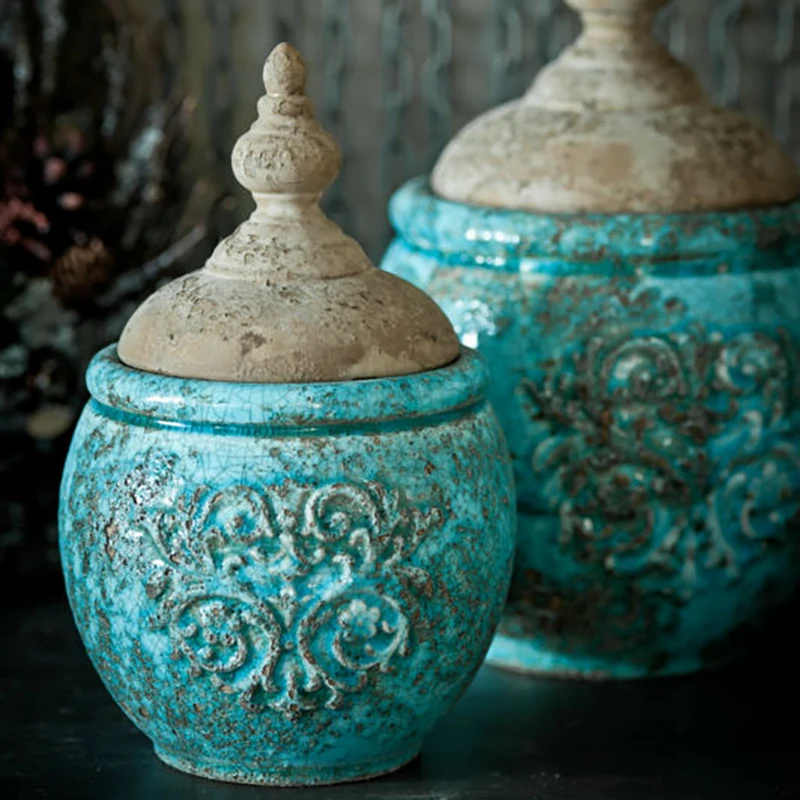 MM94 Wholesale Shabby Chic Home Decor Ceramic Custom Porcelain Jar