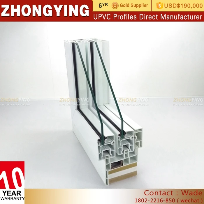 60#-88# Pvc Sliding Window Upvc Channel Strip Plastic Profile Factory Black White Frame Door Extrude Lead Free Extrusion Profile