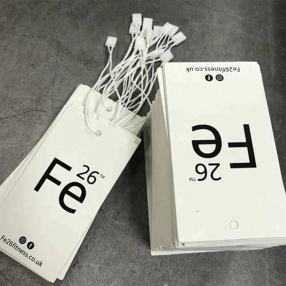 
OEM clothing paper hang tags custom brand name garment tag 