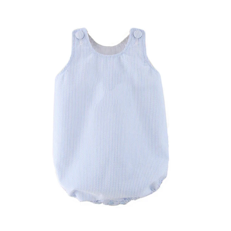 
CFP C075 Summer Baby Bubble Romper Sleeveless Seersucker Baby Bubble Romper 