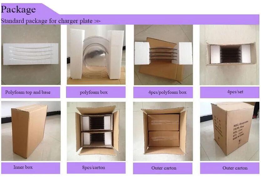 tableware thermocol machine dinner round clutch gold beaded glass charger plate