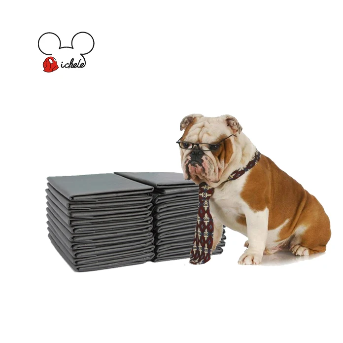 OEM printed bamboo charcoal disposable pet  pad activated carbon biodegradable dog pee puppy pads