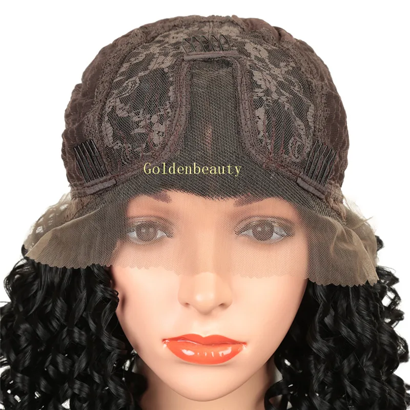 Short Kinkys Curly Hair Lace Front Wig for Black Women Synthetic Lace Front Wigs Heat Resistant fiber
