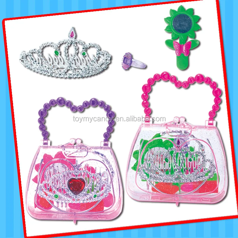 Wholesale china toy factory good selling jewelry box kid hair accessory set for girls with candy favorite gift