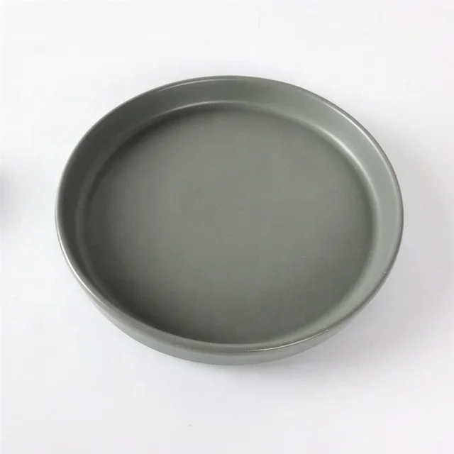 
Nordic style gery color porous ceramic plate for restaurant using 