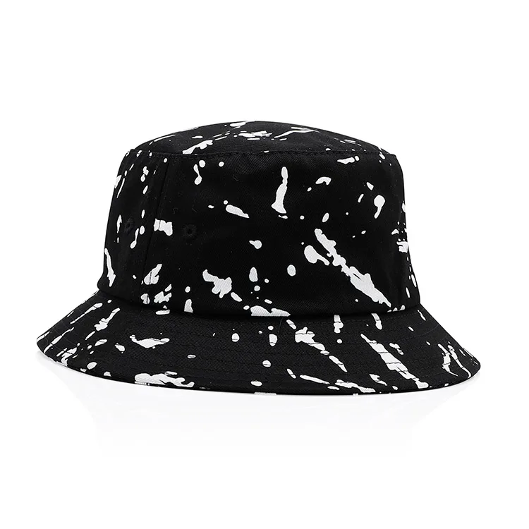
2020 Custom Designer Summer Visor Cotton Flat Top Printed Fisherman Caps Black Men And Woman Bucket Hats 