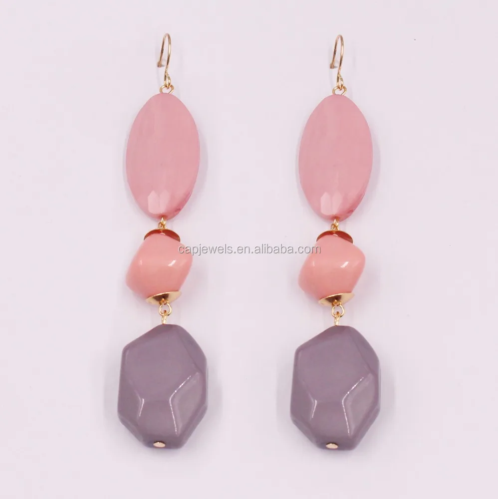 
Colorful beads line earring Fashion resin earring for girl and women 
