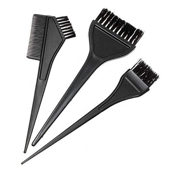 Yaeshii OEM/ODM plastic 4pcs salon Hair Dye Coloring Brush Comb Bowl Coiffure Styling Tools Durable hair brush