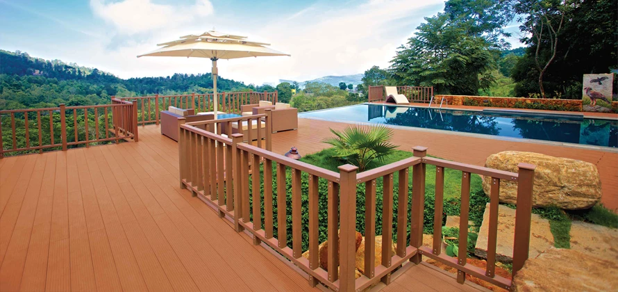 Feeling Dog House Garden Yard Fence Cheap Natural WPC Poland 50*14mm Outdoor Fence 7 Regular Colors for Choice 14mm Greentiger