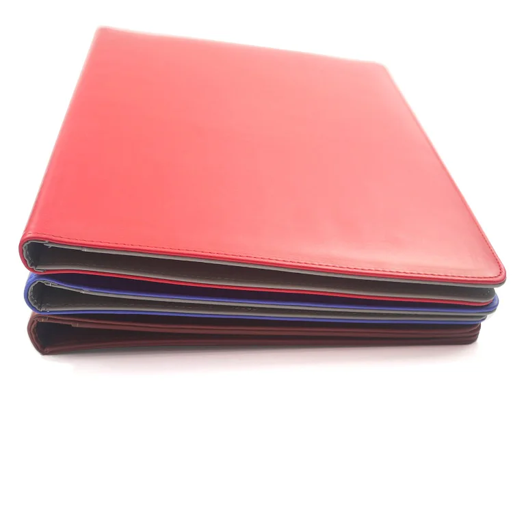 
2021 file folder manufacturer folding file folder,customized PU / nylon / real leather portfolio file holder for office 