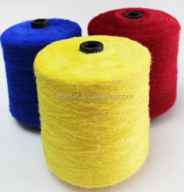 raw white 5.8nm 100% acrylic slub yarn