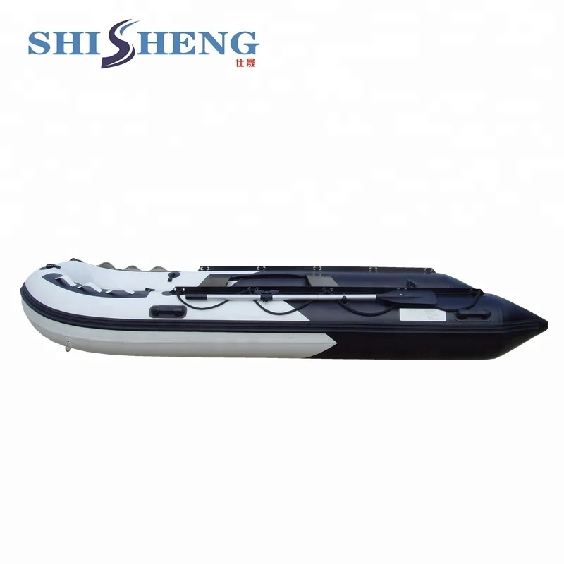 china manufacturers folding PVC pontoon aluminum floor inflatable fishing boat