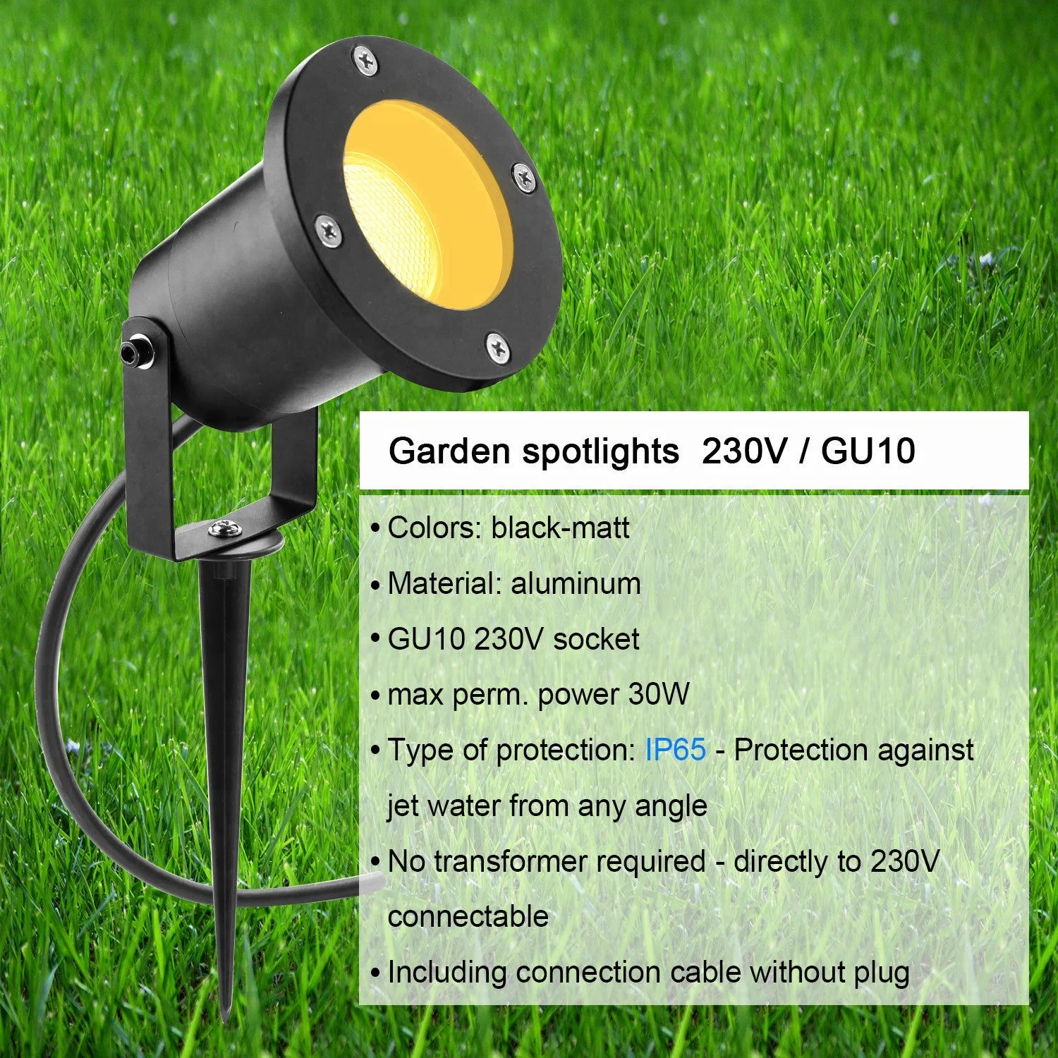 2018 new design mr16 gu10 e27 220v led garden spike light for courtyard decoration lighting