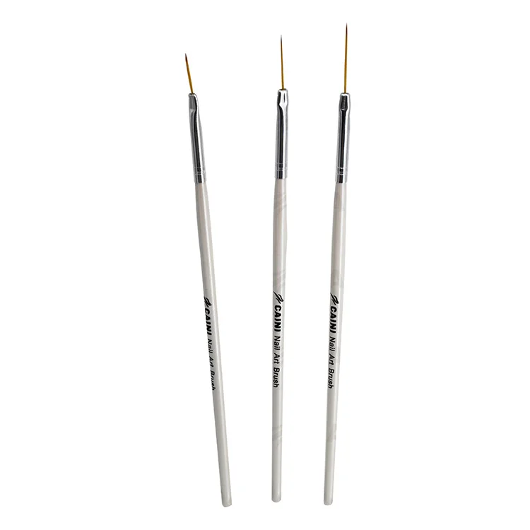 
3 pcs Wooden handle Kolinsky Sable Brush Acrylic Nail Art Brush 